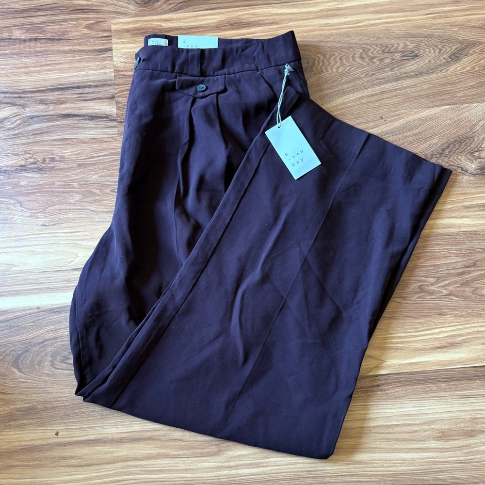 A NEW DAY | wide leg high rise relaxed brown pant 17